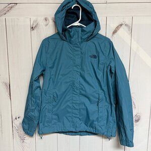 The North Face Resolve 2 Women’s Large Teal DryVent Rain Jacket EUC